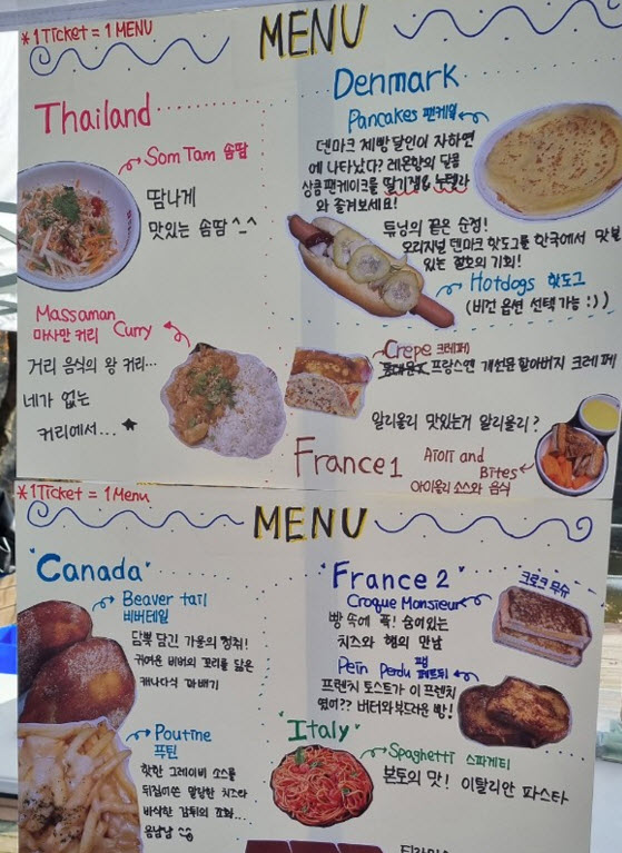 Fall 2022 International Food Festival Menu (Source: Sneha Karri)