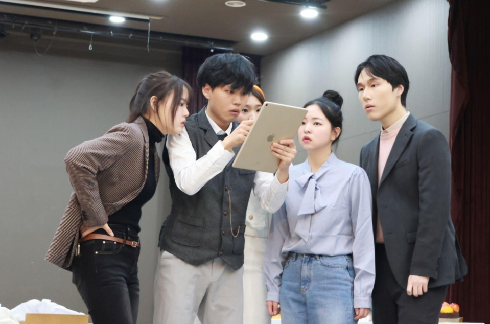 Actors Rehearsing for the Play